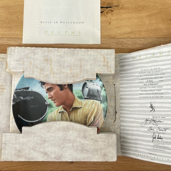 Lot of 4 Elvis Presley Delphi collector plates, Harley, Memphis flash, Hollywood - Picture 7 of 10